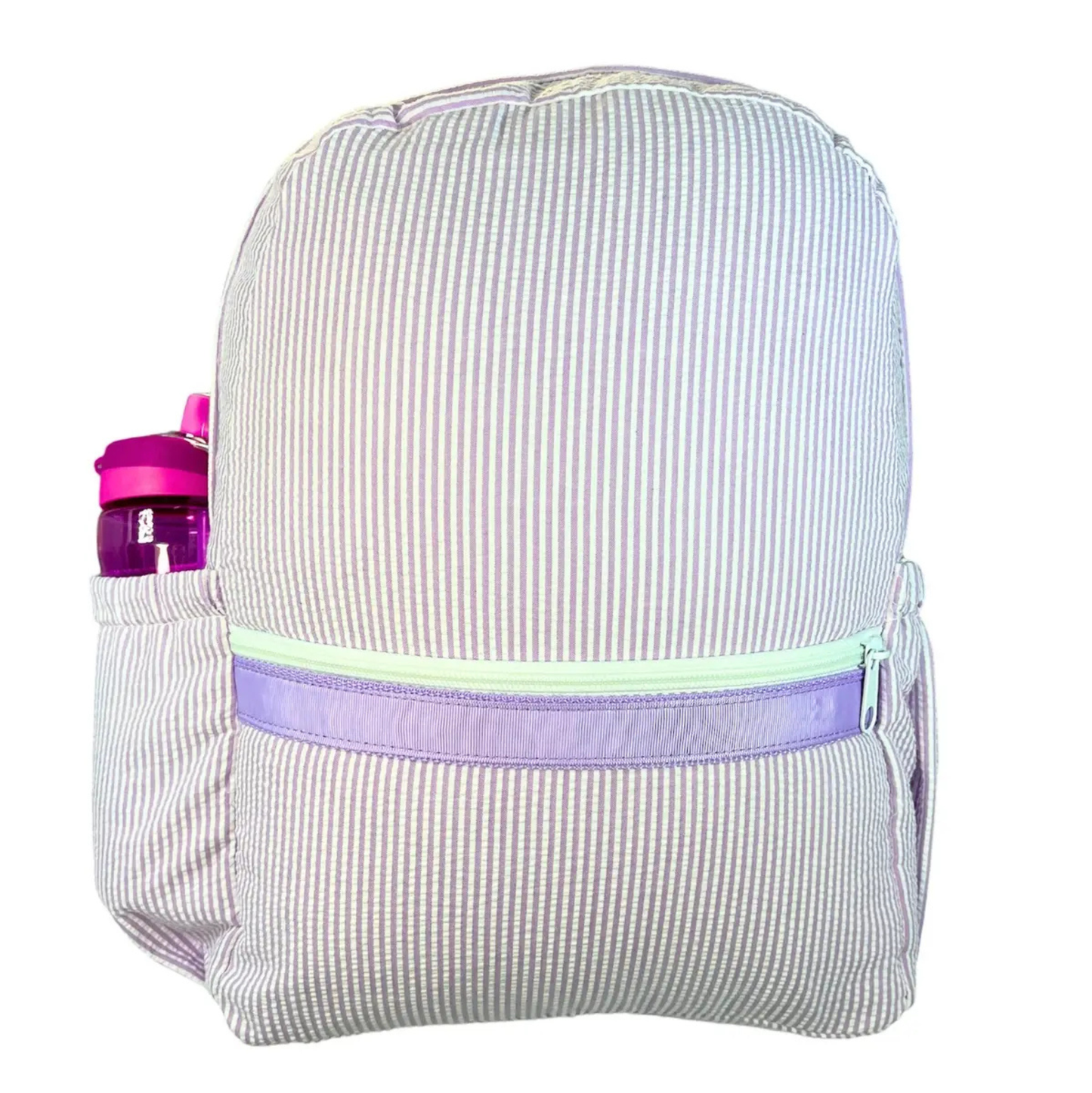 Mint Lilac Seersucker Backpack