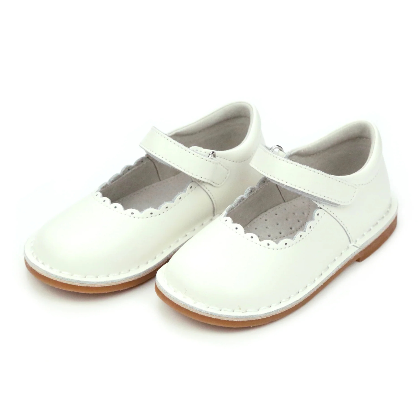 Lamour Caitlin Scalloped Mary Jane Off White