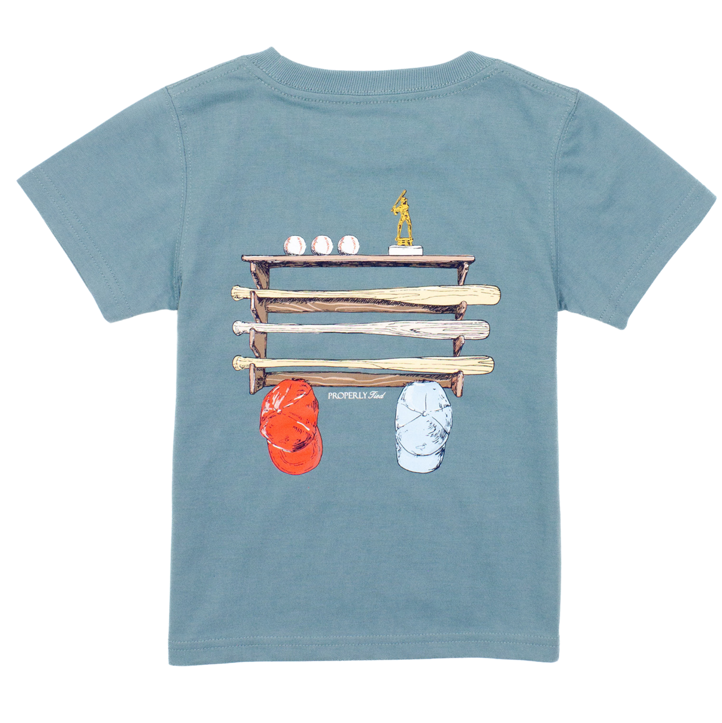 Properly Tied Steel Blue Bat Rack Shirt