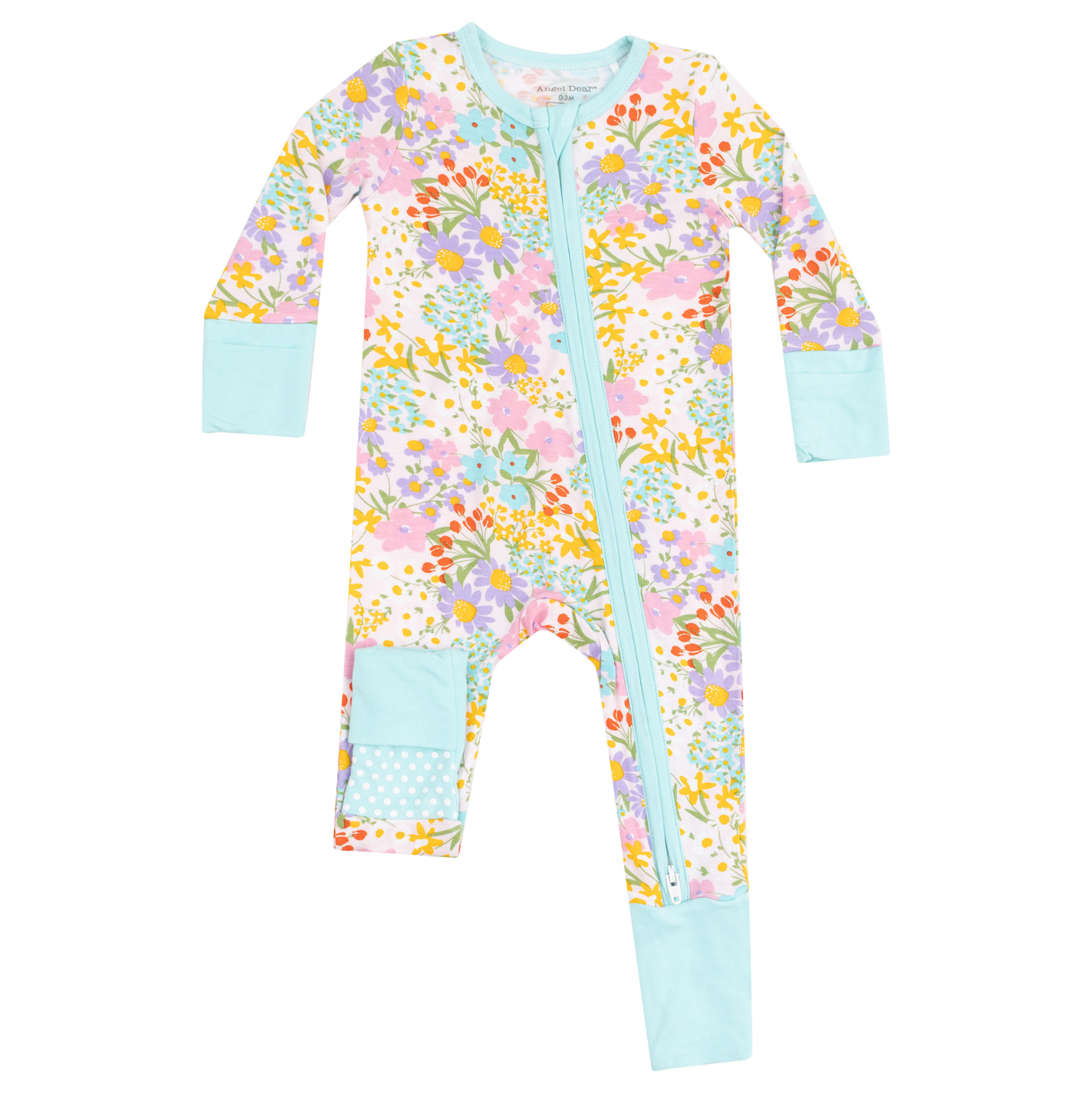 Angel Dear Amelia Floral Zipper Romper