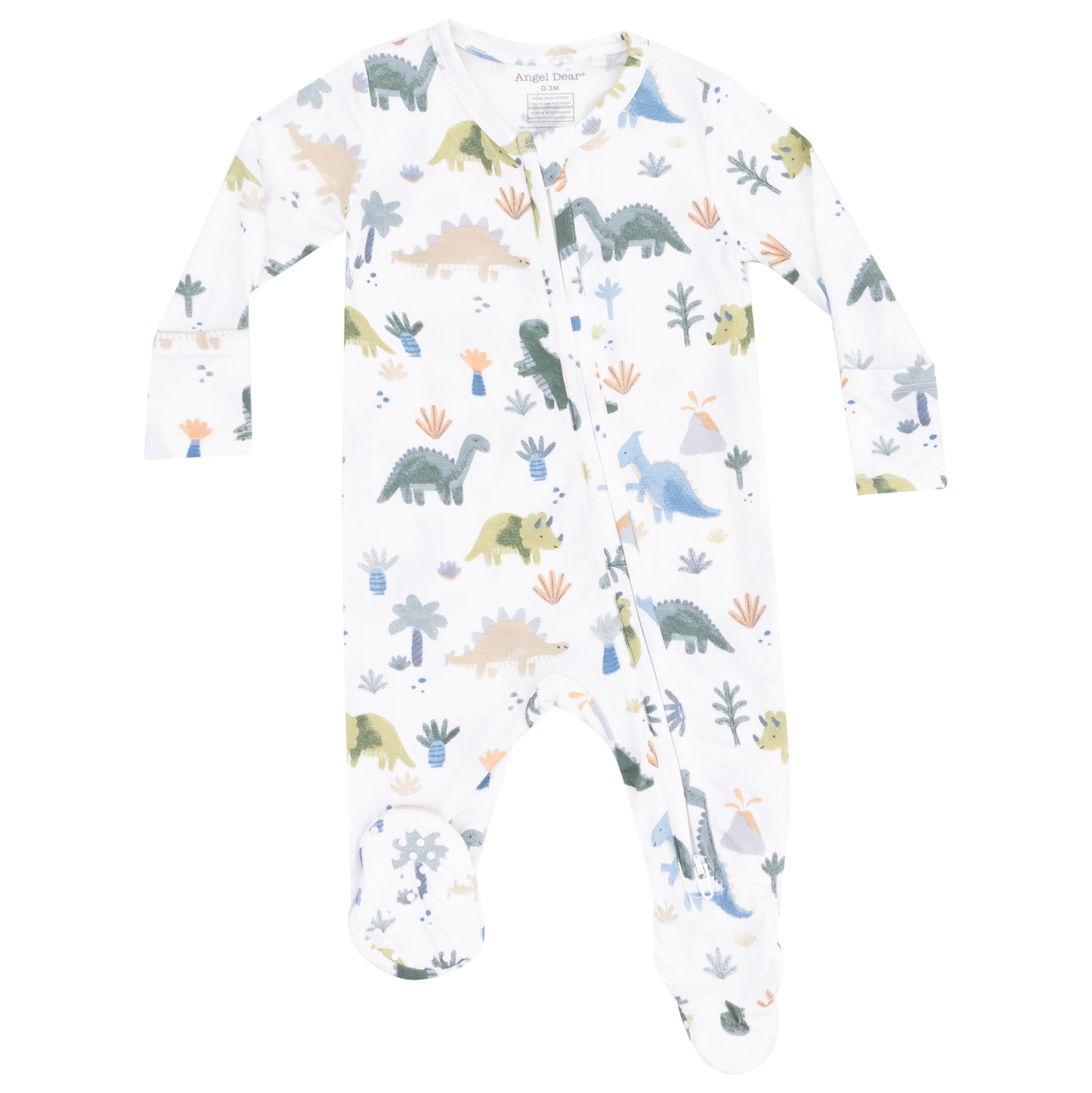 Angel Dear Soft Dinos Zipper Footie