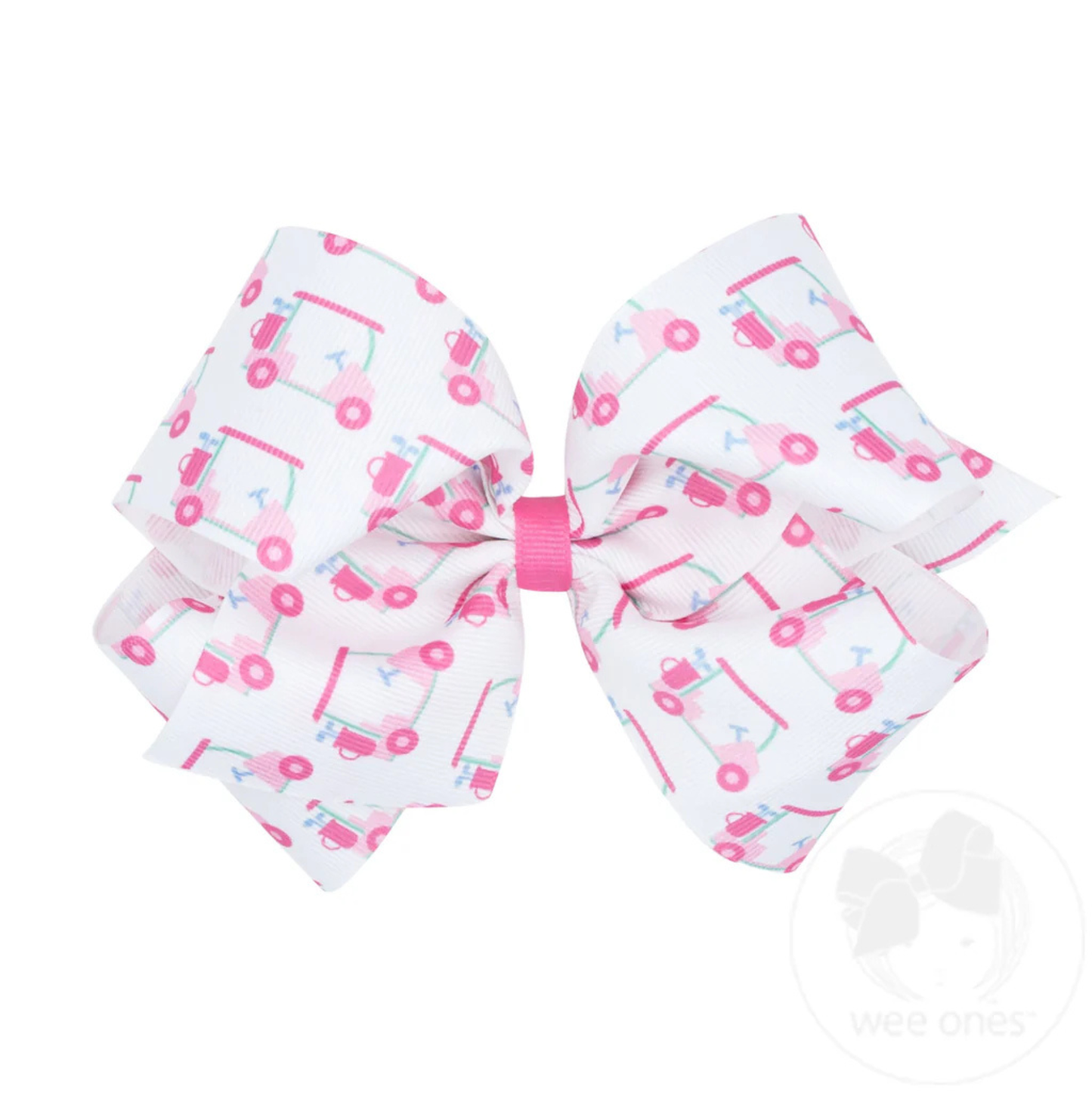 Wee Ones Golf Cart Print Bow - King