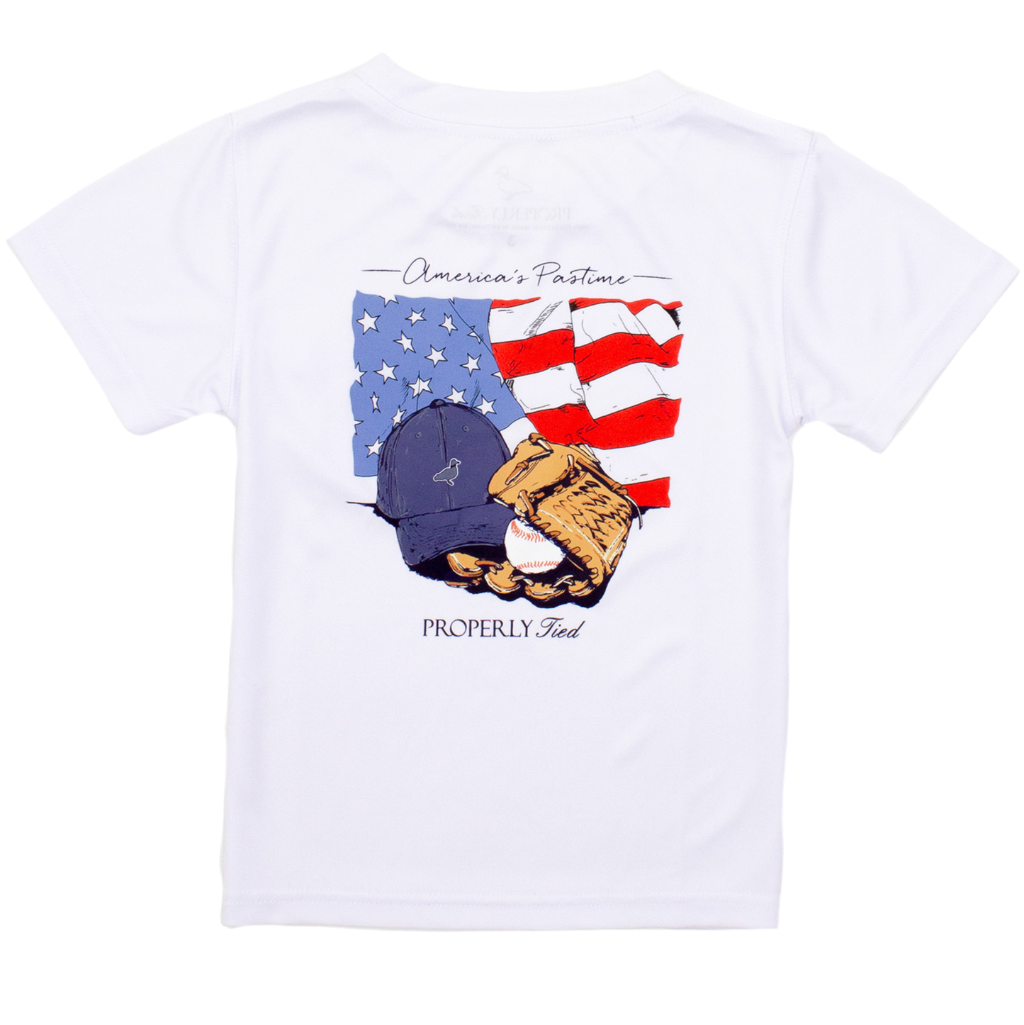 Properly Tied White America's Pasttime Performance Tee