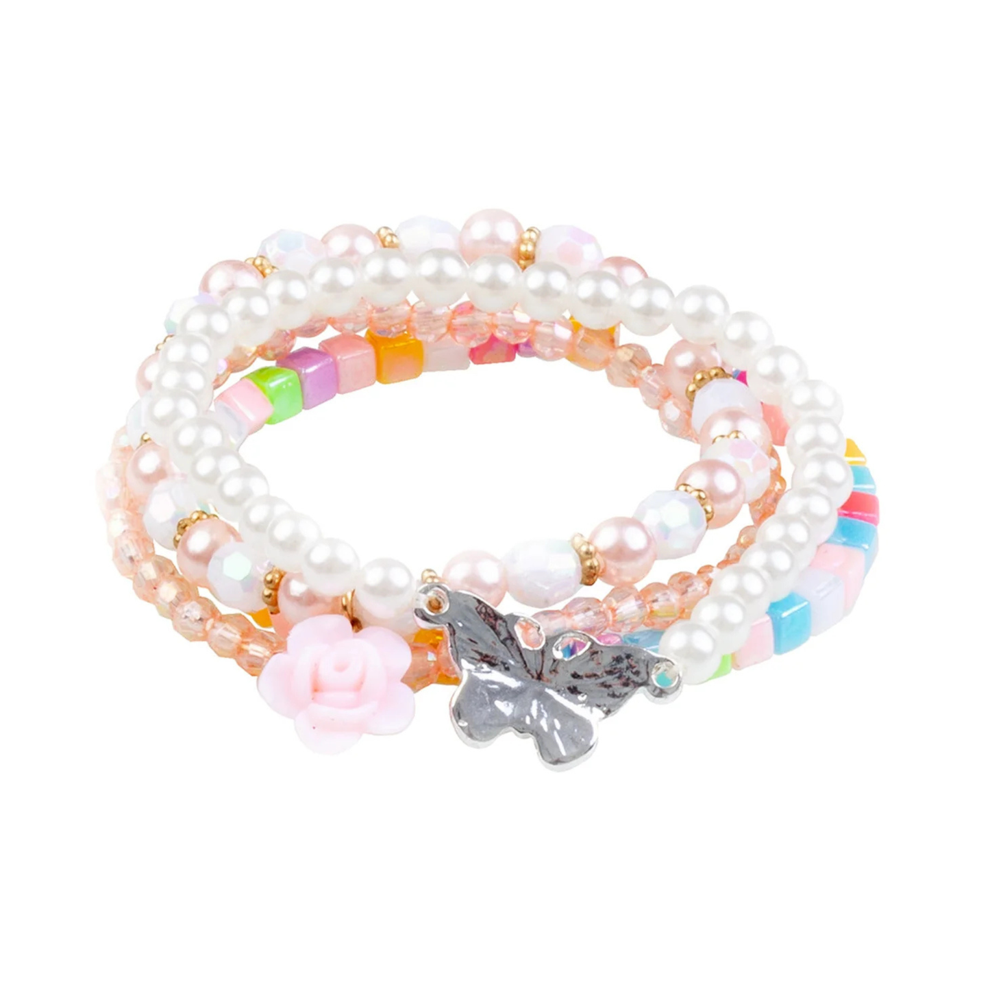 Great Pretenders Pearly Butterfly Bracelet Set