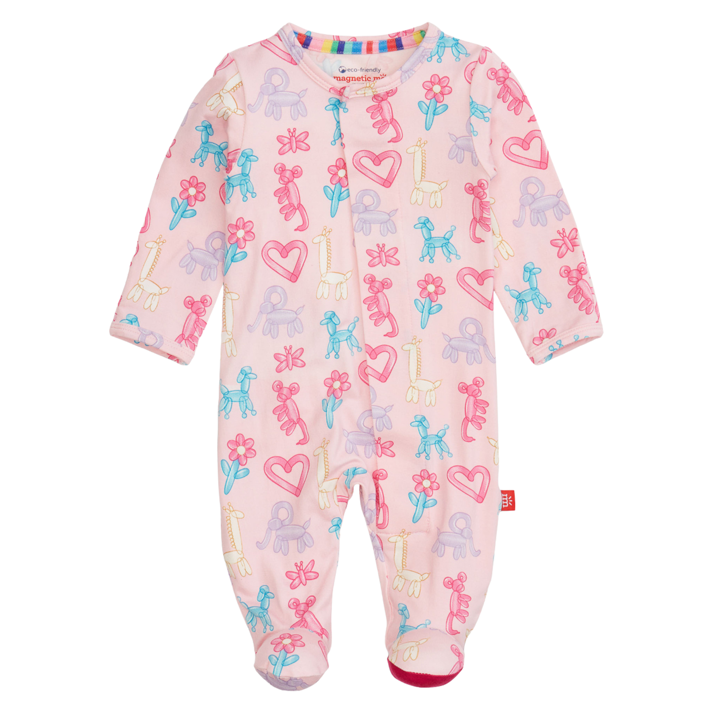 Magnetic Me Pink Party Animals Glow in the Dark Footie