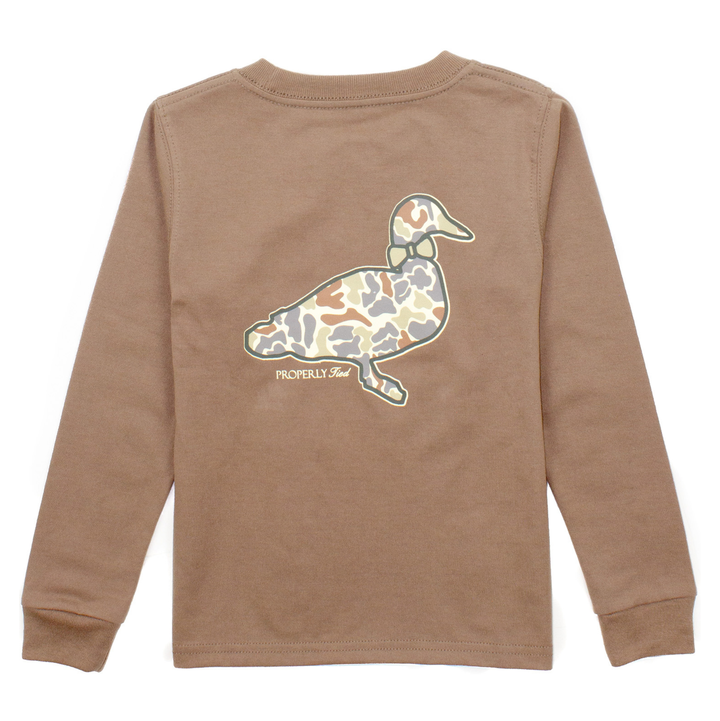 Properly Tied Walnut Field Camo Logo LS Shirt
