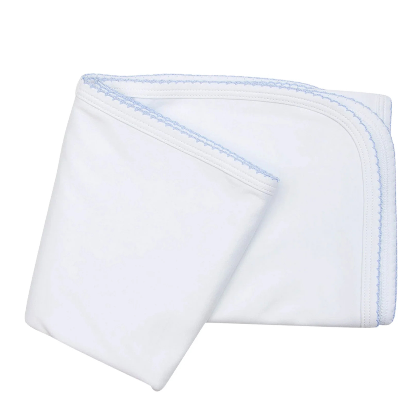 Paty Pima Blanket - Blue Picot