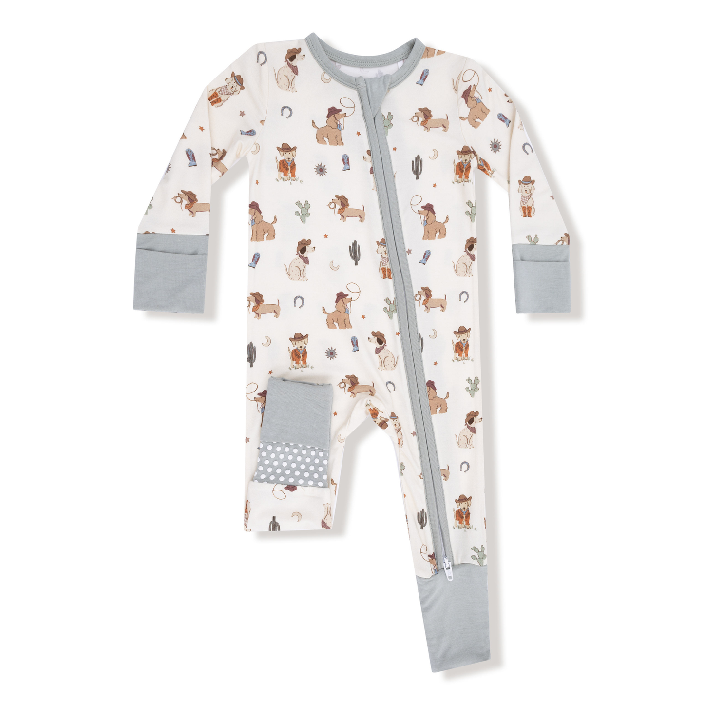 Angel Dear Cowboy Dogs 2 Way Zipper Romper