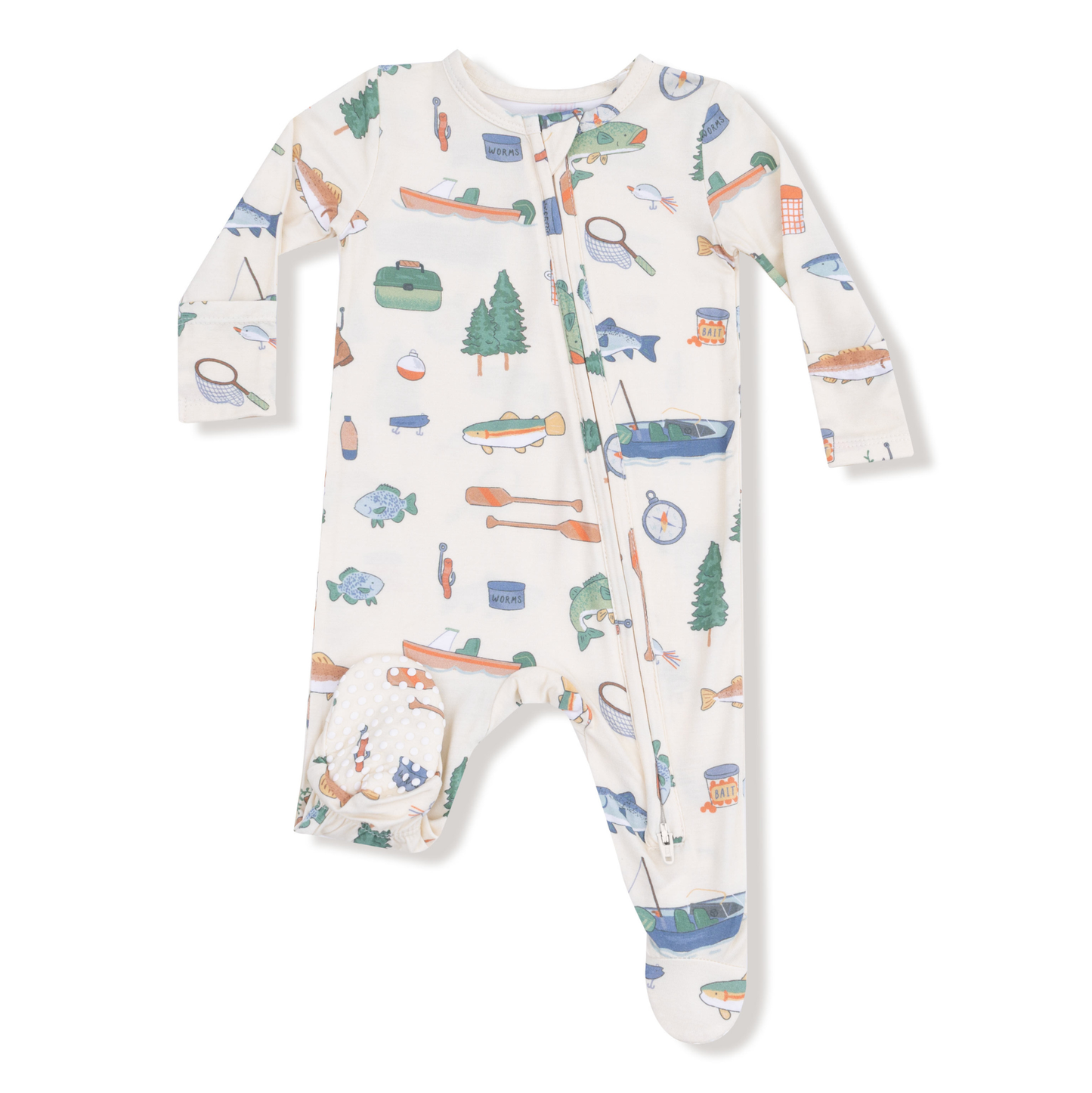 Angel Dear Fishing Things 2 Way Zipper Footie