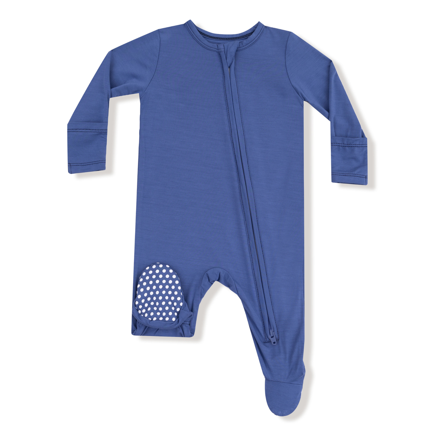Angel Dear Blue Gray 2 Way Zipper Footie