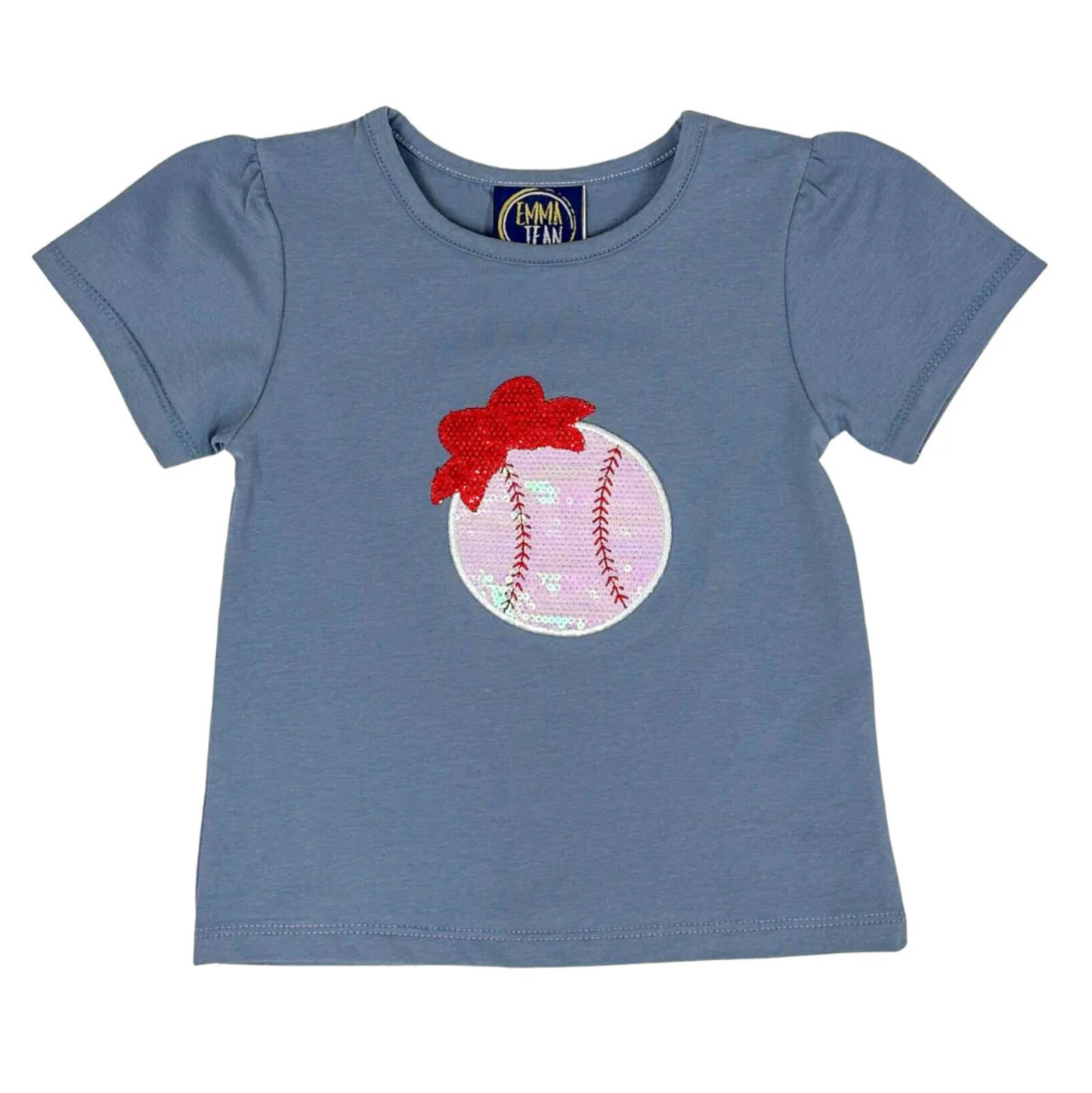 Emma Jean Sequin Baseball Applique Shirt