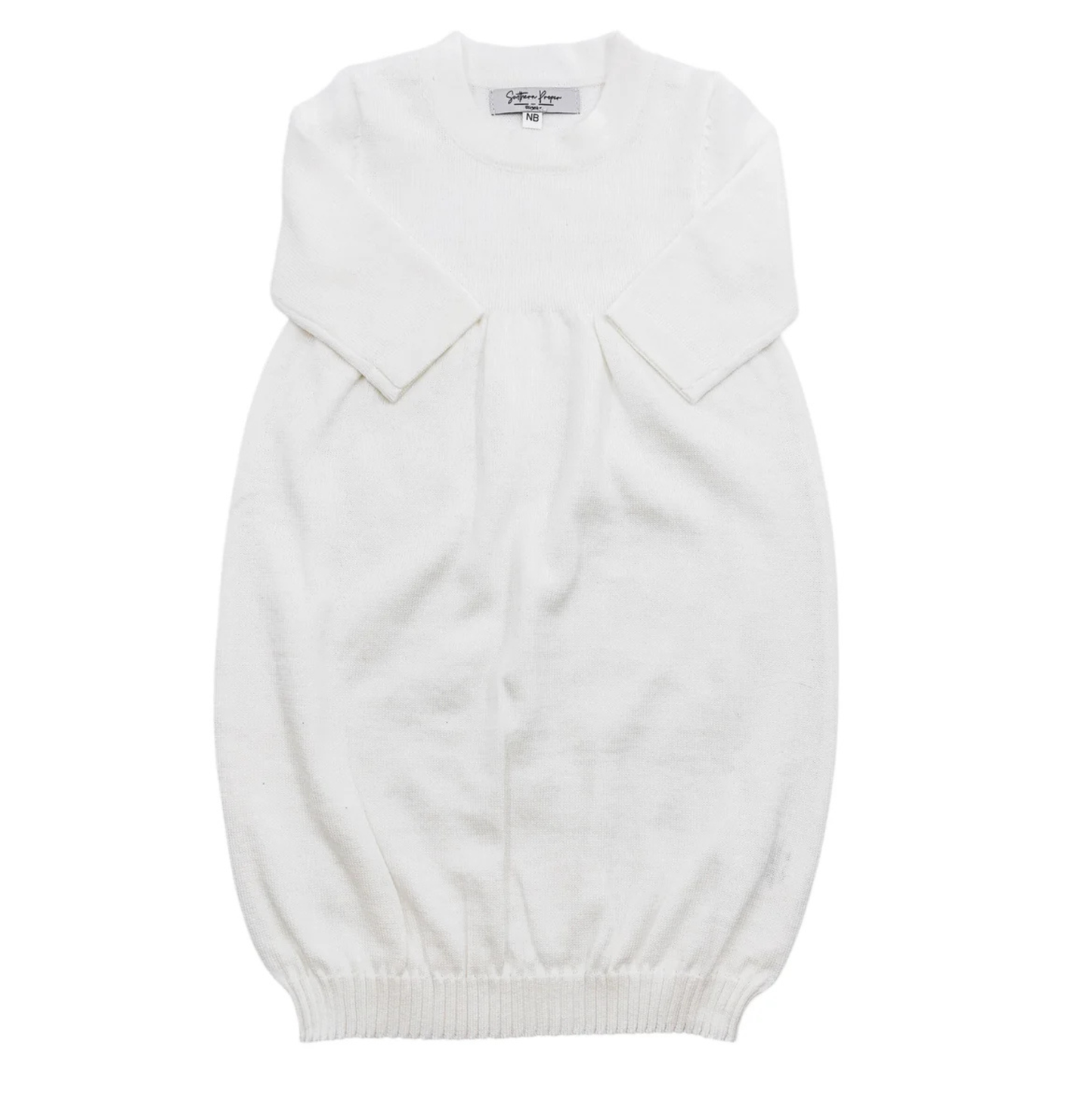 SPB Cream Knit Gown w/ Straight Edge