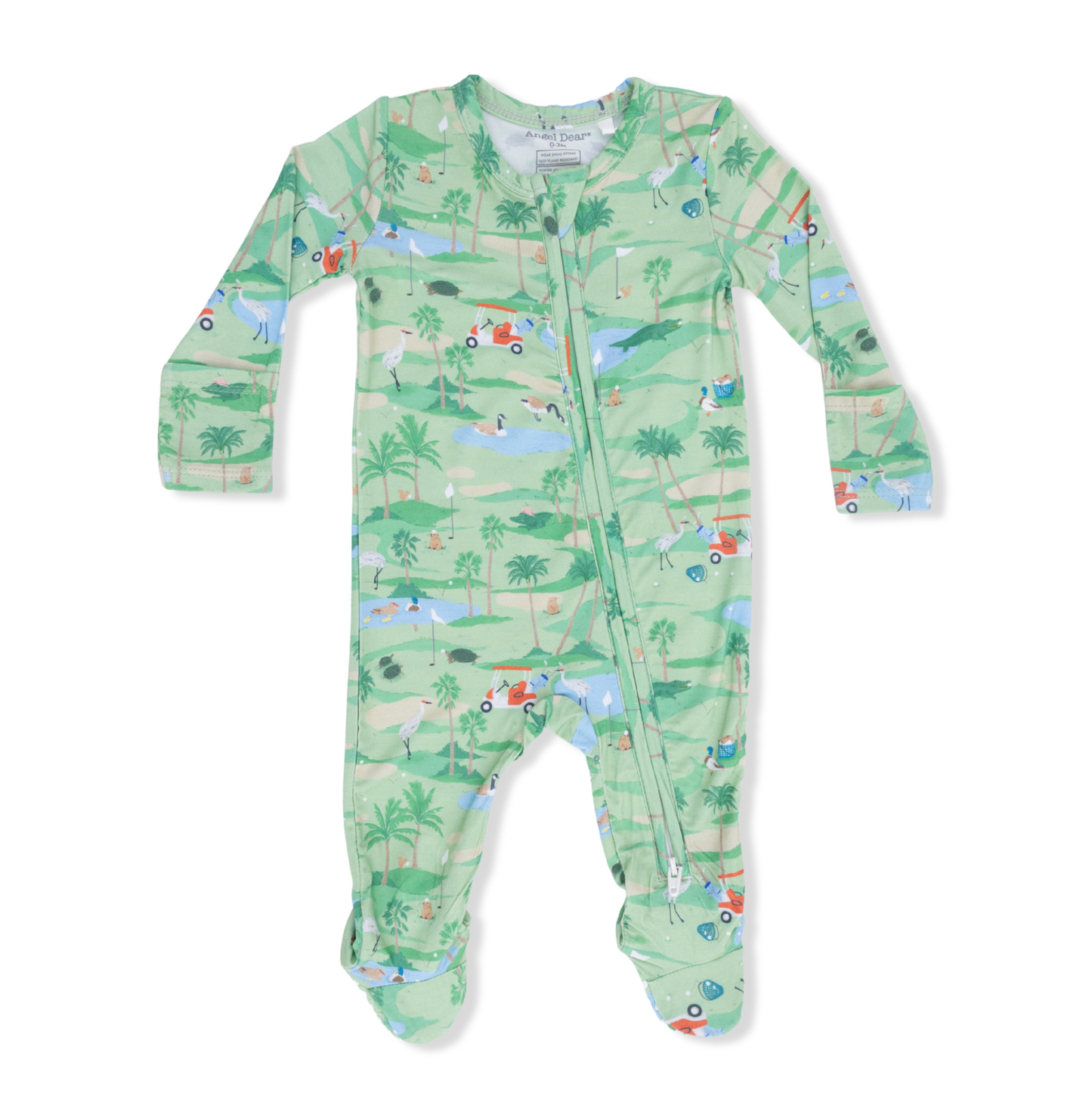 Angel Dear Golf Oasis Animals - 2 Way Zipper Footie