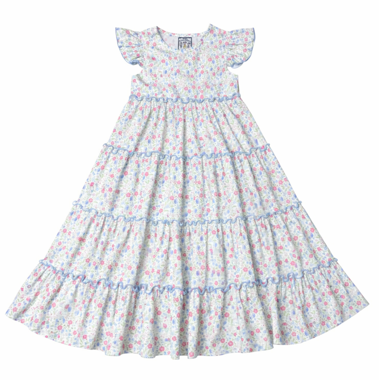 Three Sisters In Full Bloom Maxi Dress