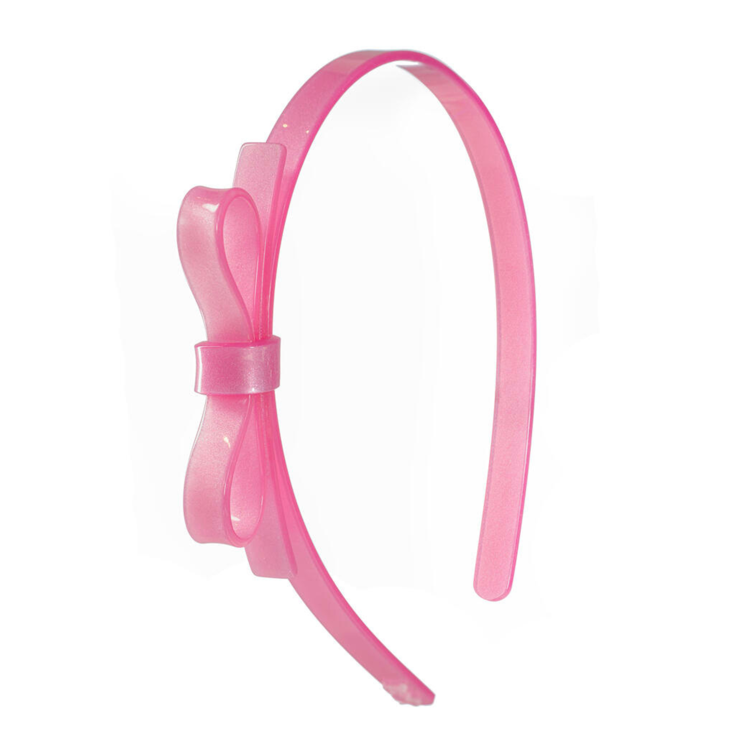 Lilies & Roses Pink Satin Bow Headband