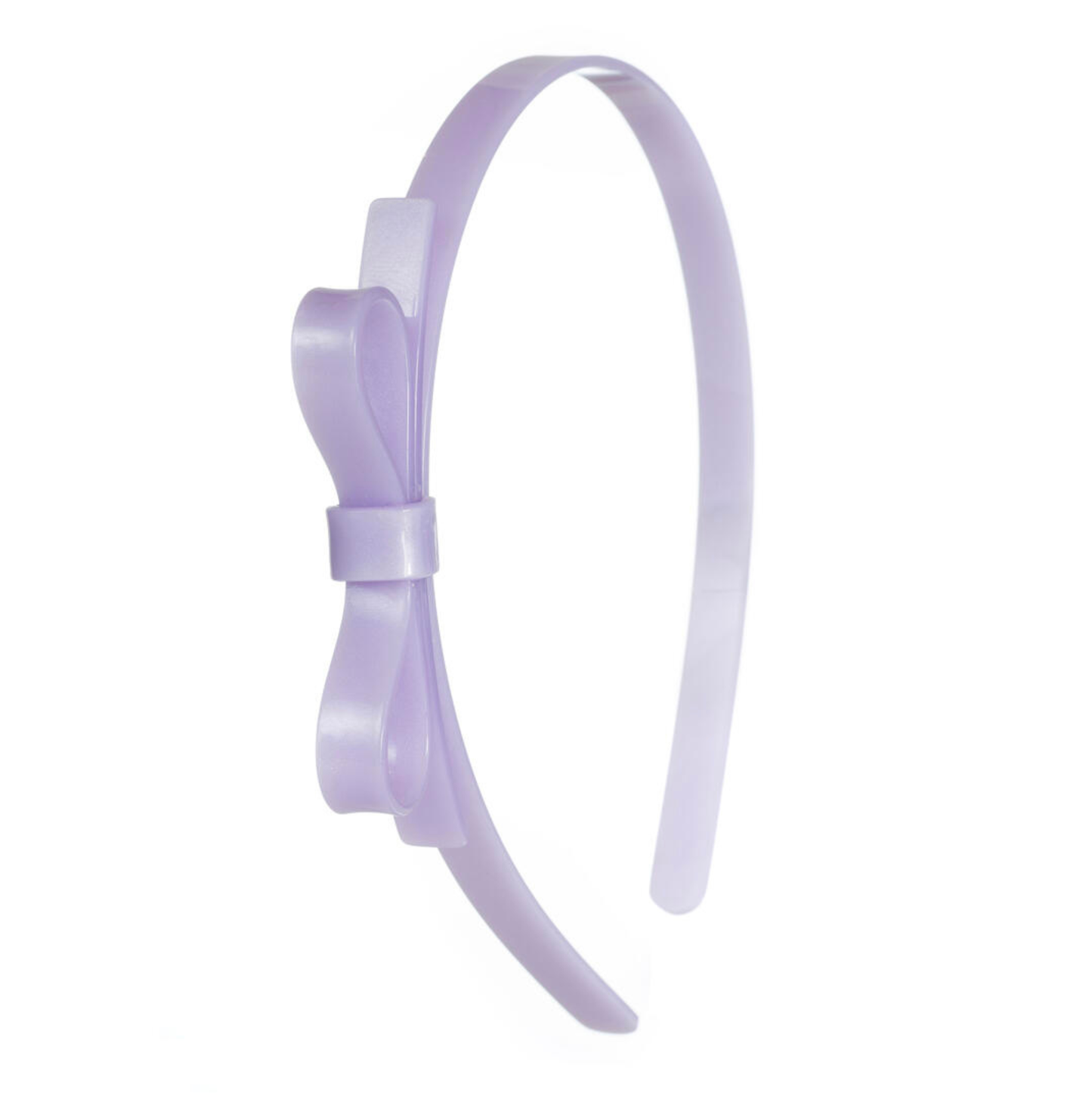 Lilies & Roses Purple Satin Bow Headband