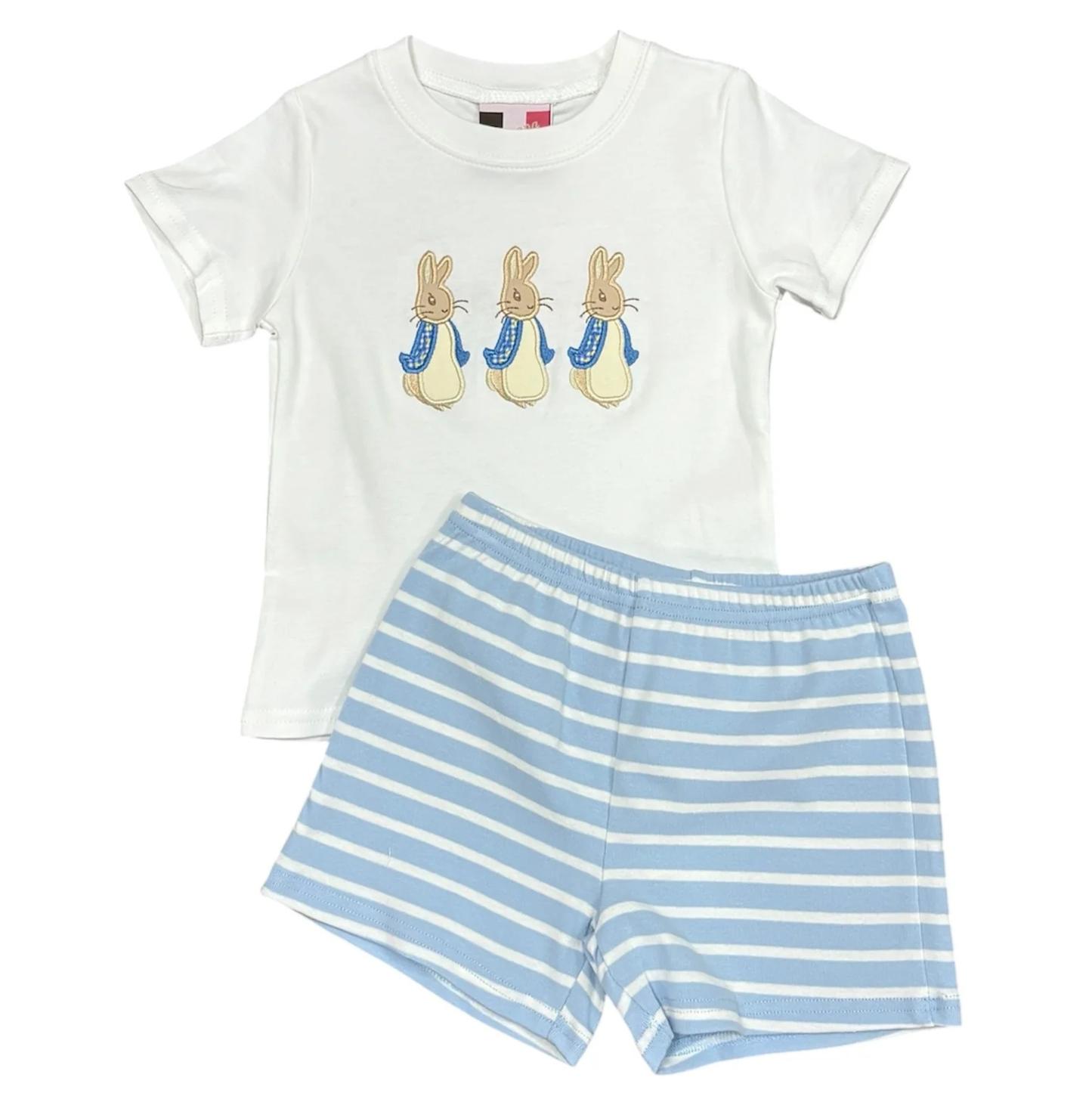 Banana Split Peter Rabbit Applique Short Set