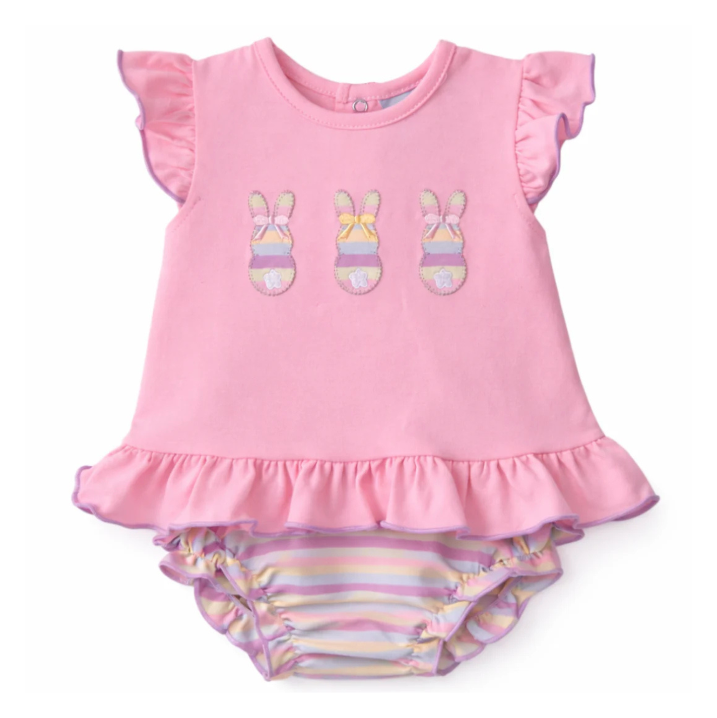 Three Sisters Bunny Applique Bloomer Set