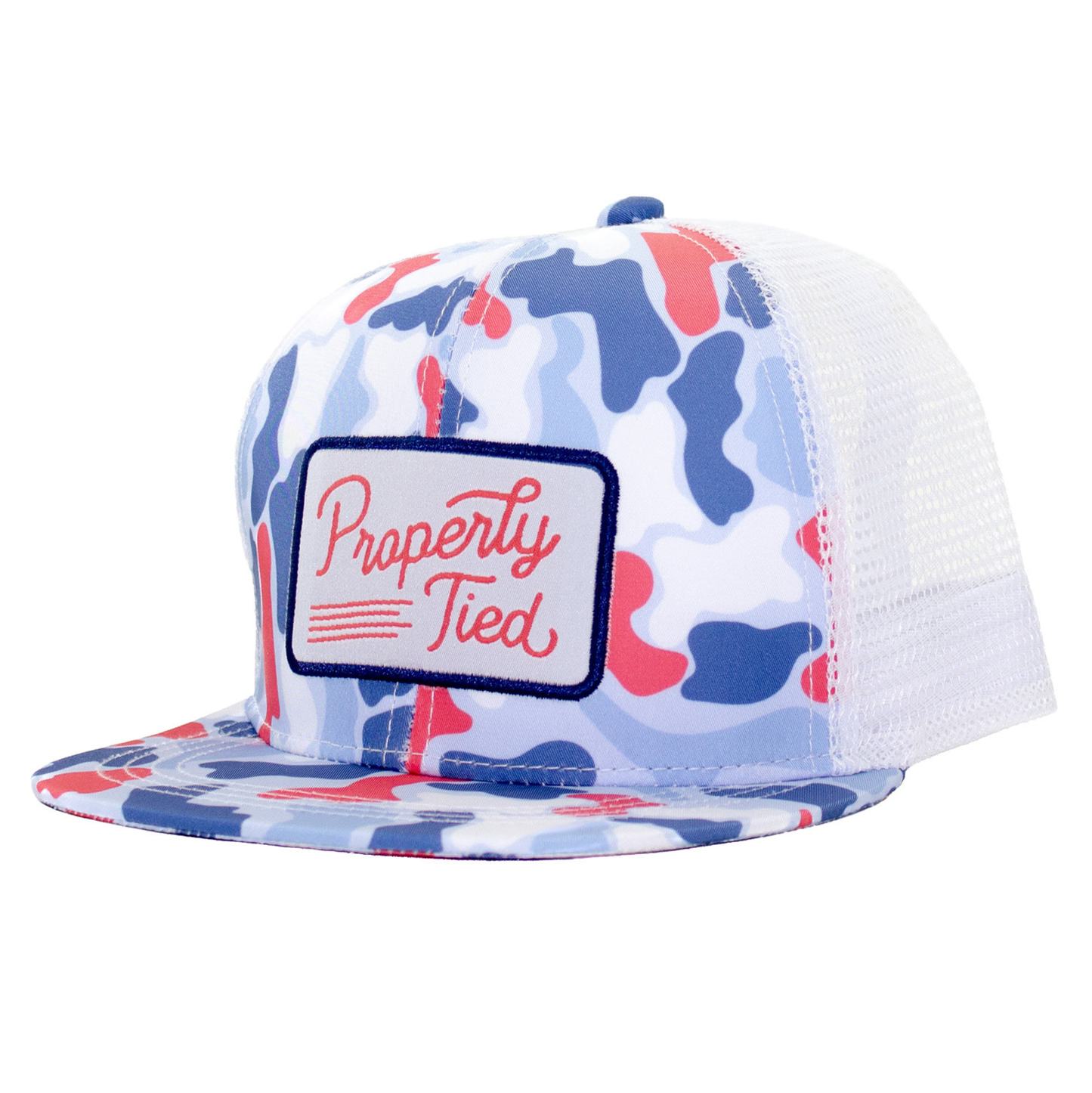 Properly Tied Sportsman Trucker Hat Americana Camo
