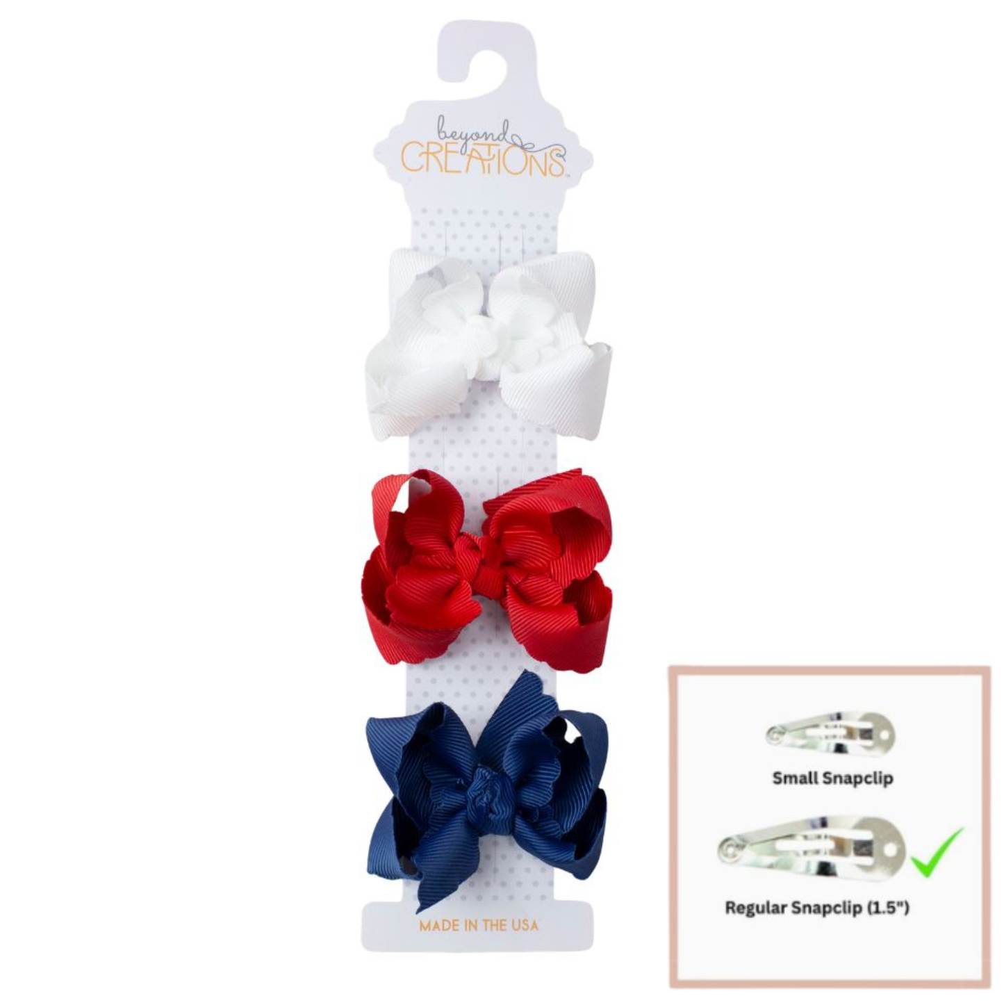 Beyond Creations 3 Pack Small Scallop Bows - Classic Pack