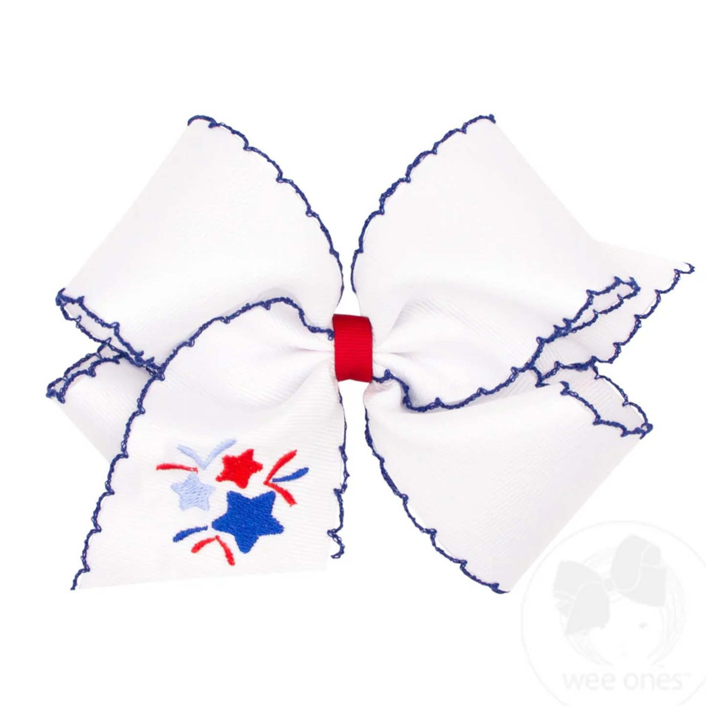 Wee Ones Firework Emb. Moonstitch Bow