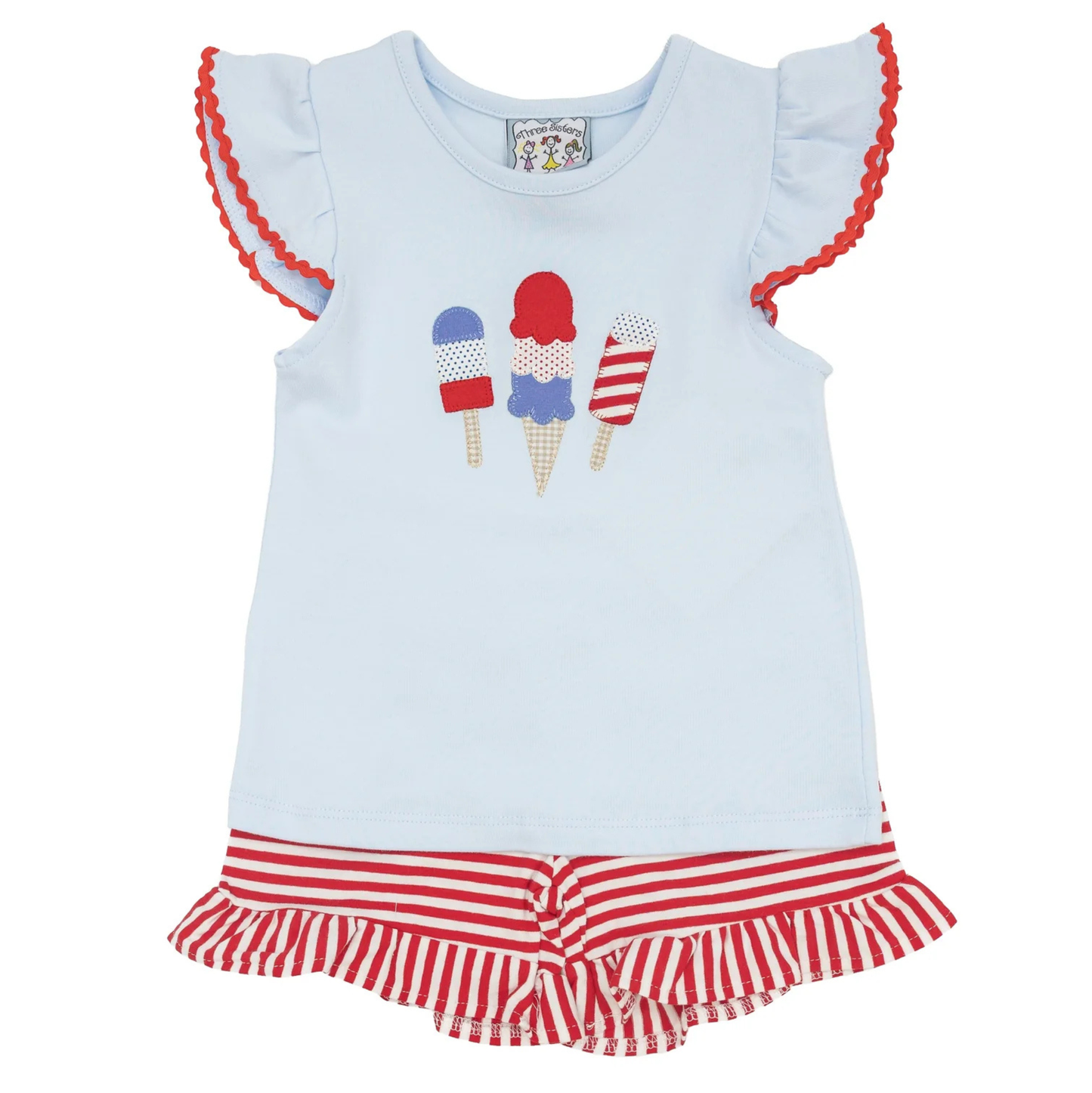 Three Sisters Summer Treat Ruffle Short Set