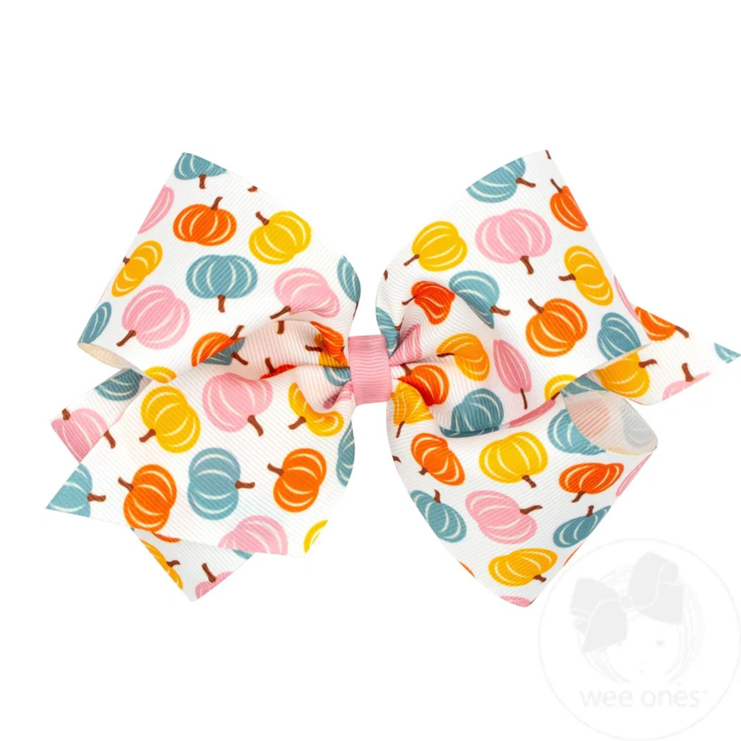 Wee Ones Multi Pumpkin Print Bow - King