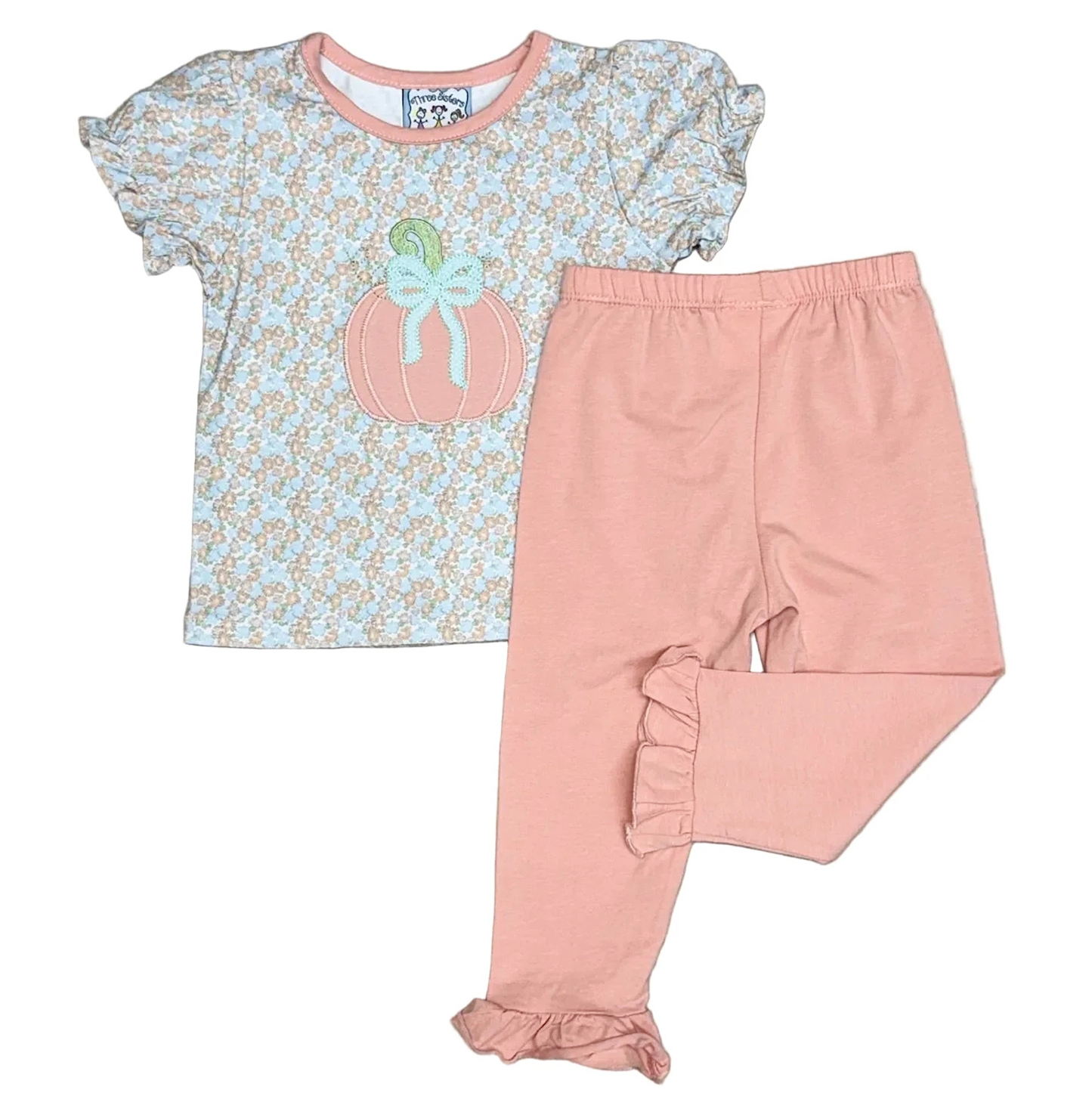Three Sisters Pumpkin Applique Legging Set