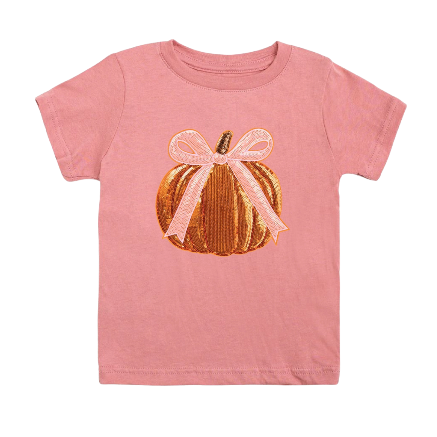 Sweet Wink Coquette Pumpkin Sequin Patch T-Shirt