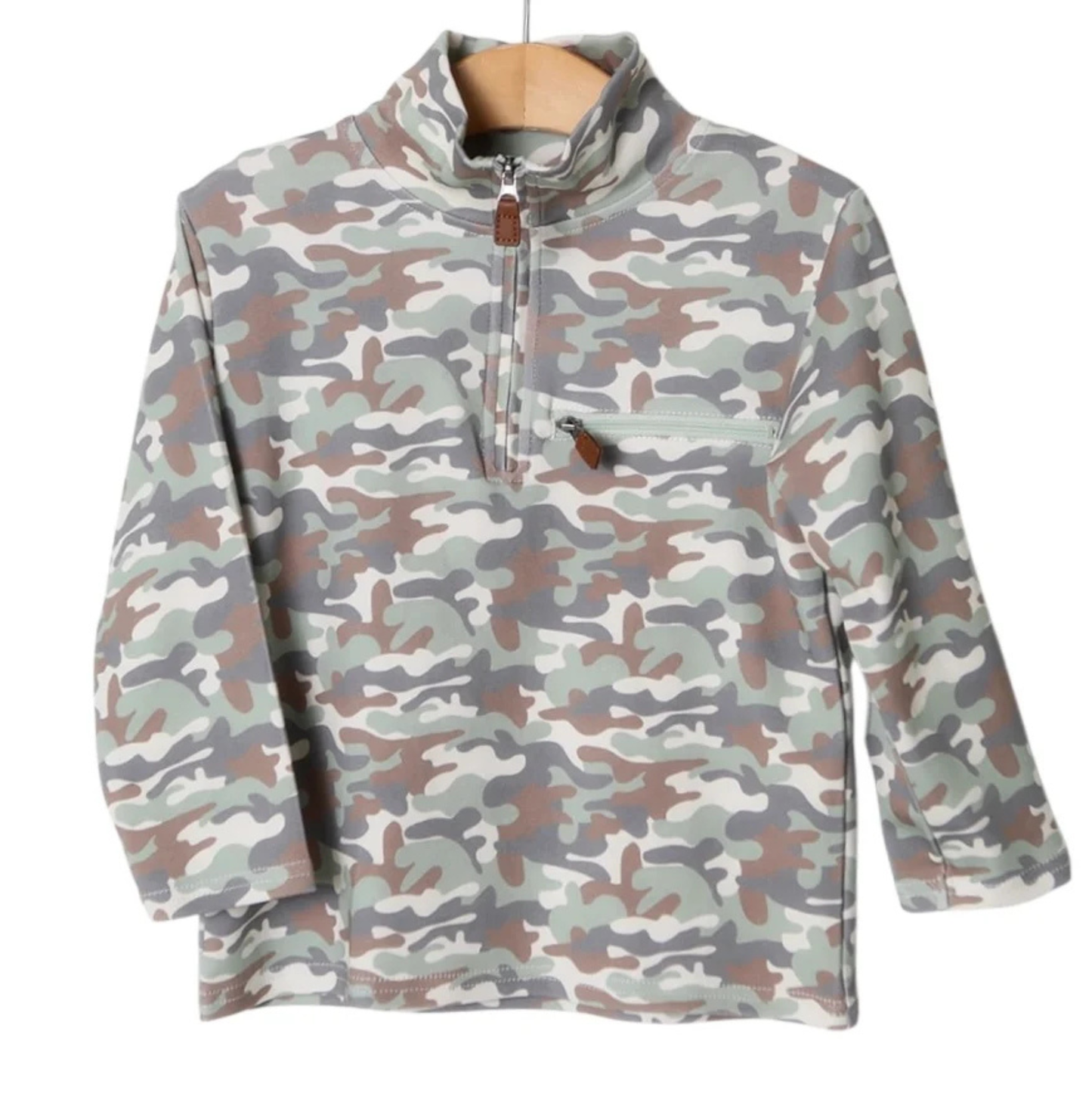 Millie Jay Kingston Quarter Zip Pullover - Camo