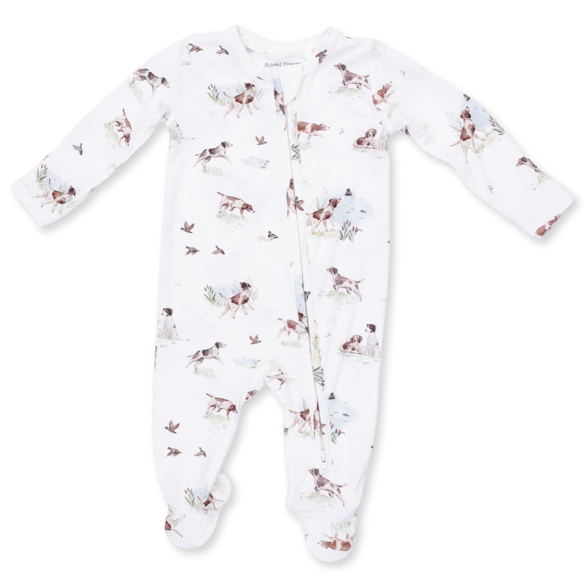 Angel Dear Pointer Pups & Ducks Buddies Zipper Footie