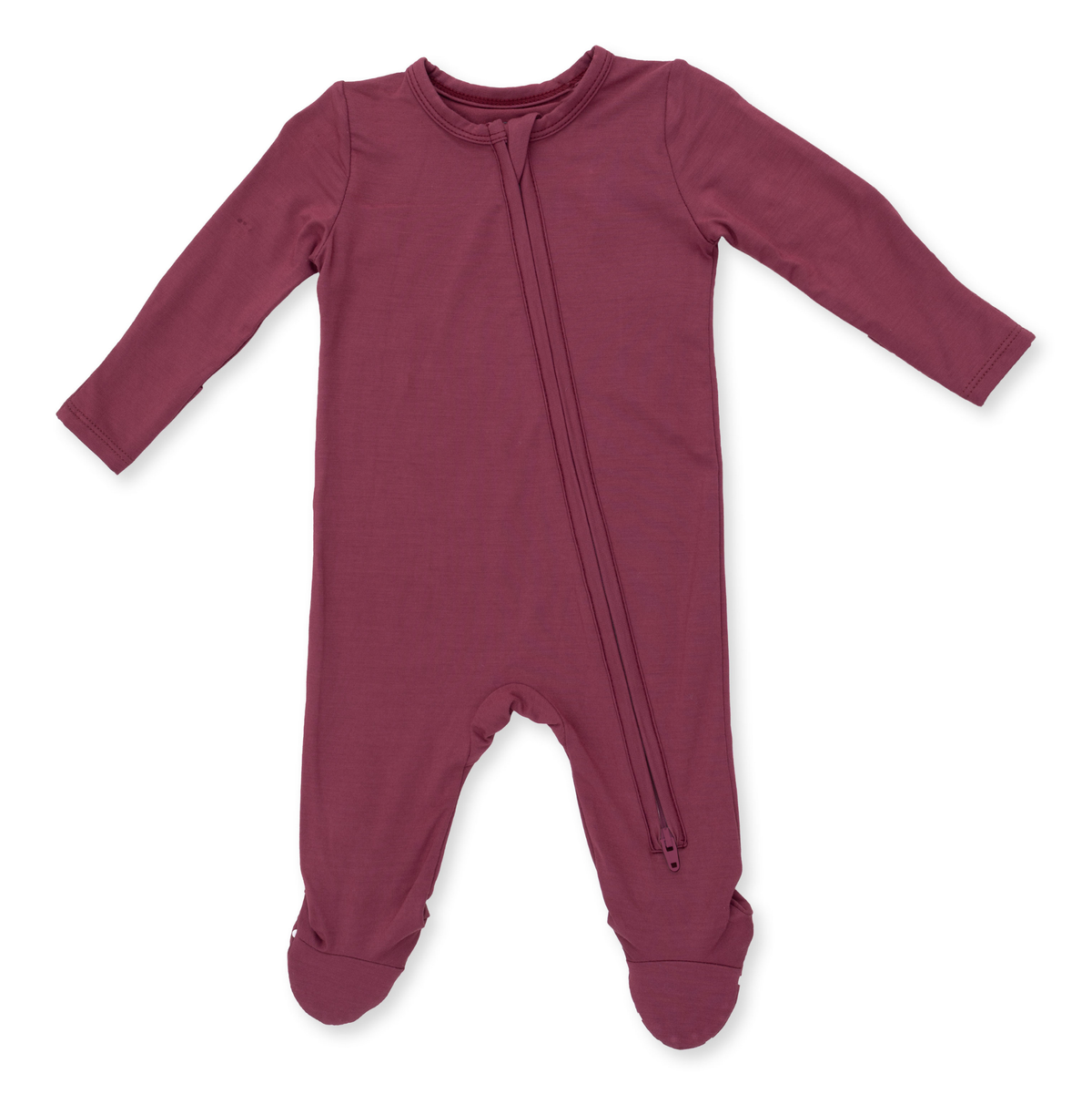 Angel Dear Solid Oxblood Red - 2 Way Zipper Footie