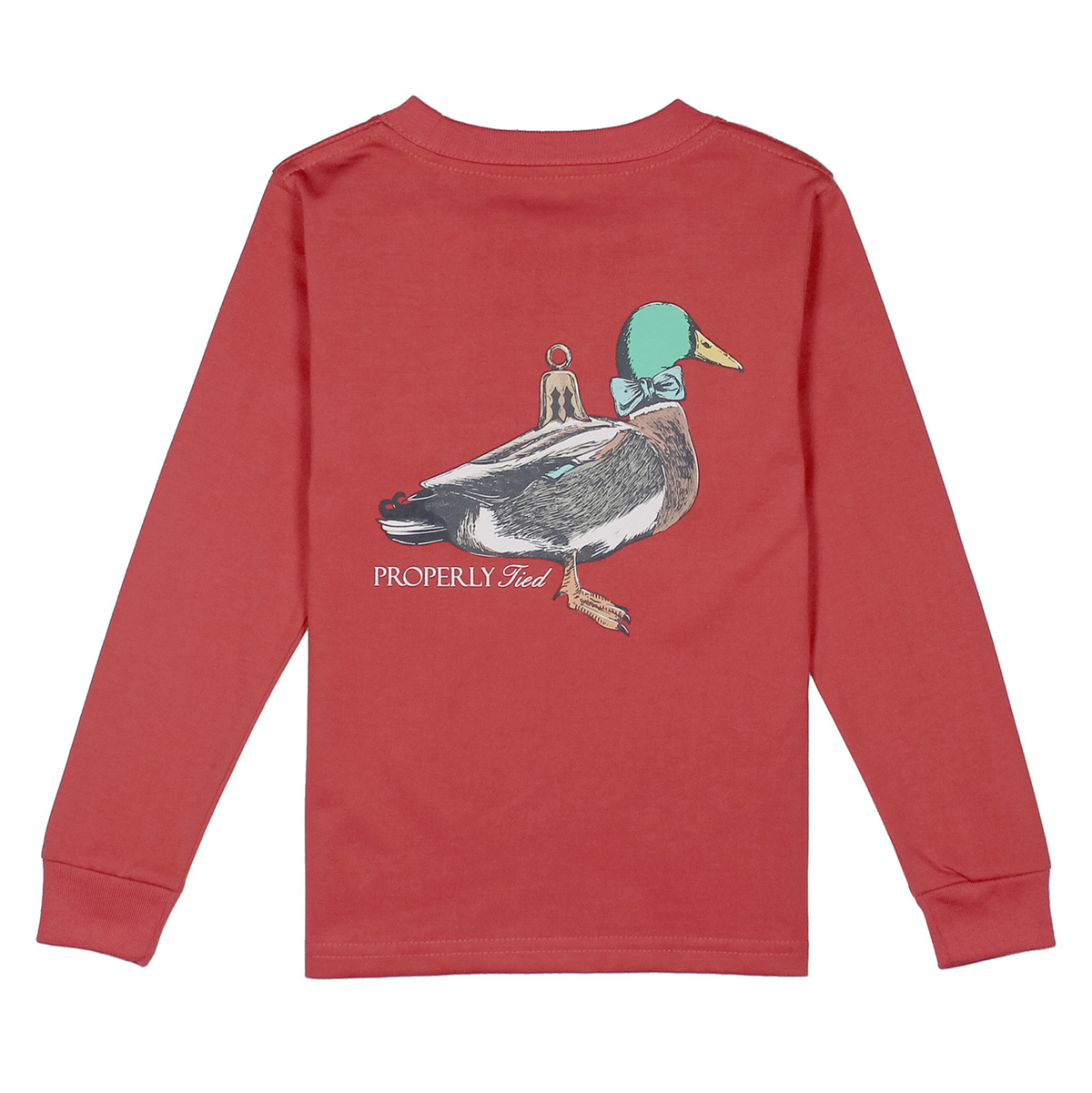 Properly Tied Cabernet Duck Ornament LS Shirt