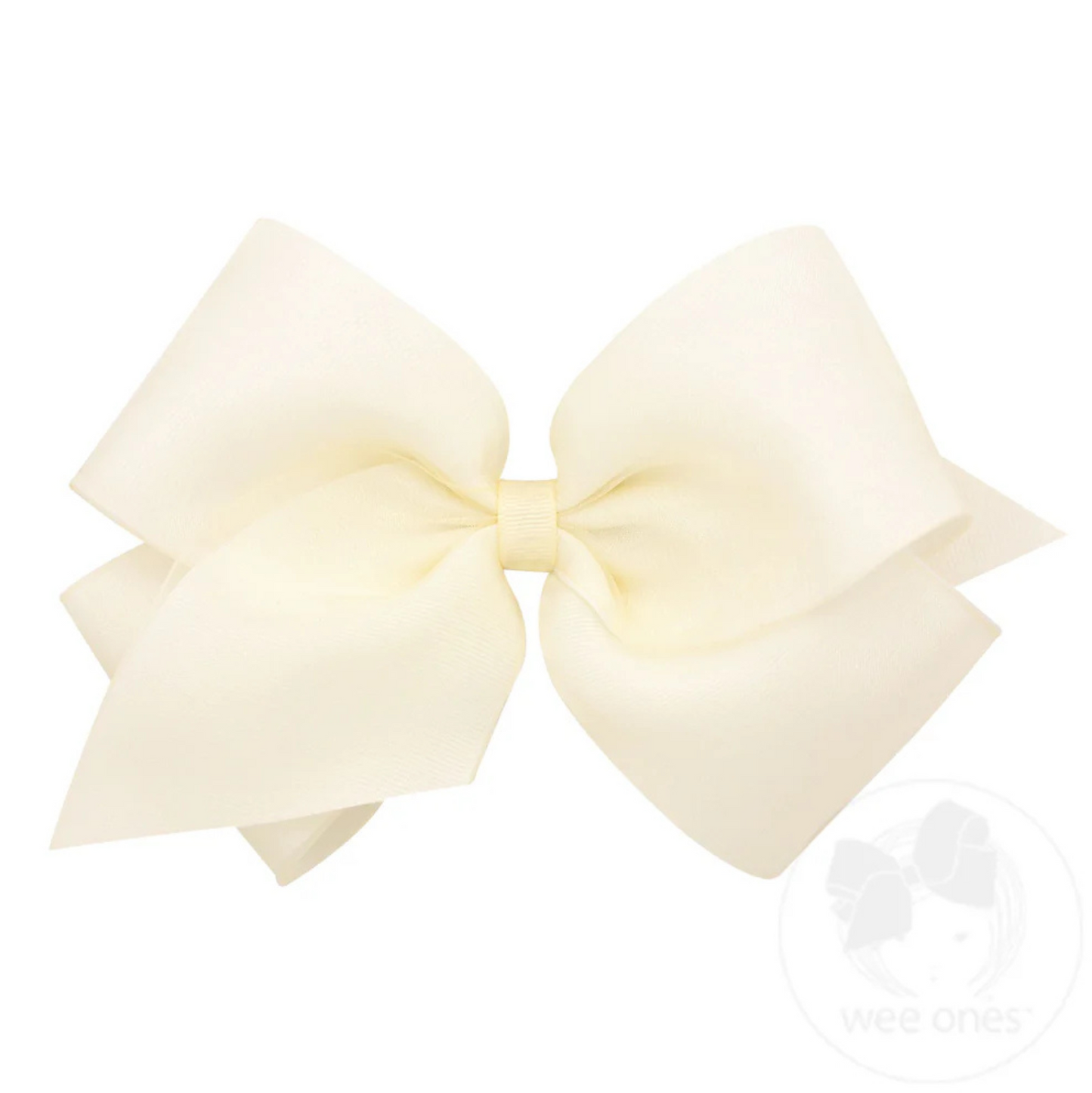 Wee Ones Off White Organza Overlay Bow