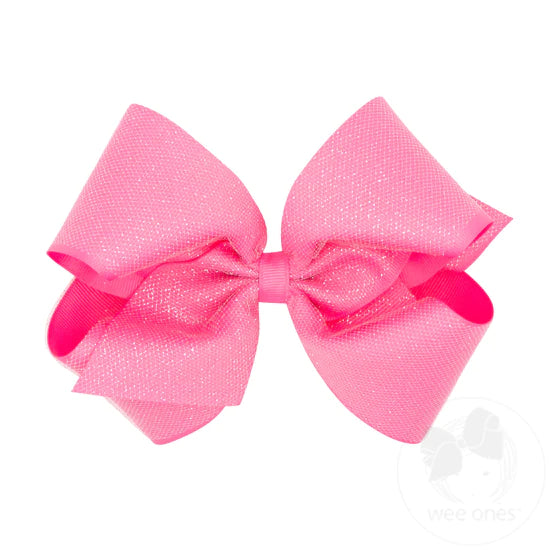 Wee Ones Glitter Tulle Overlay Bow