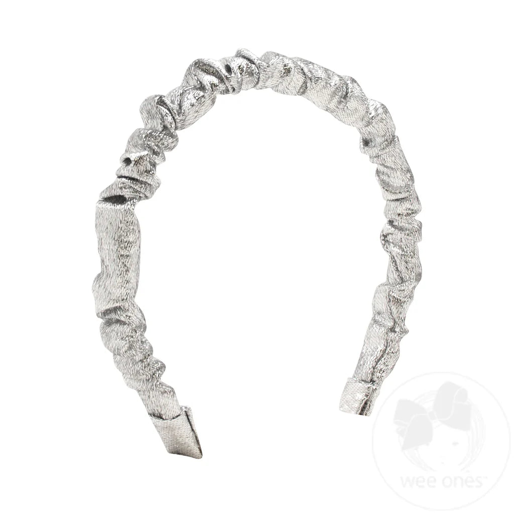 Wee Ones Ruffle Metallic Headband