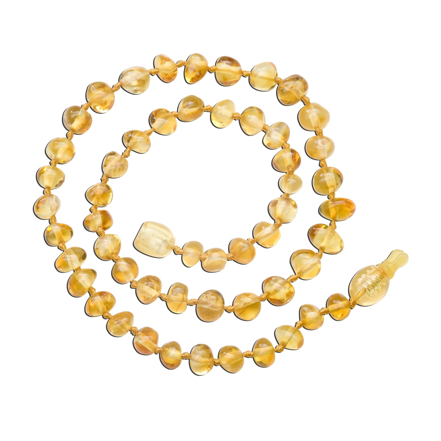 Amber Teething Necklace Lemon Polished Baroque