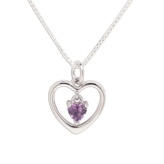 Cherished Moments Birthstone Heart Necklace