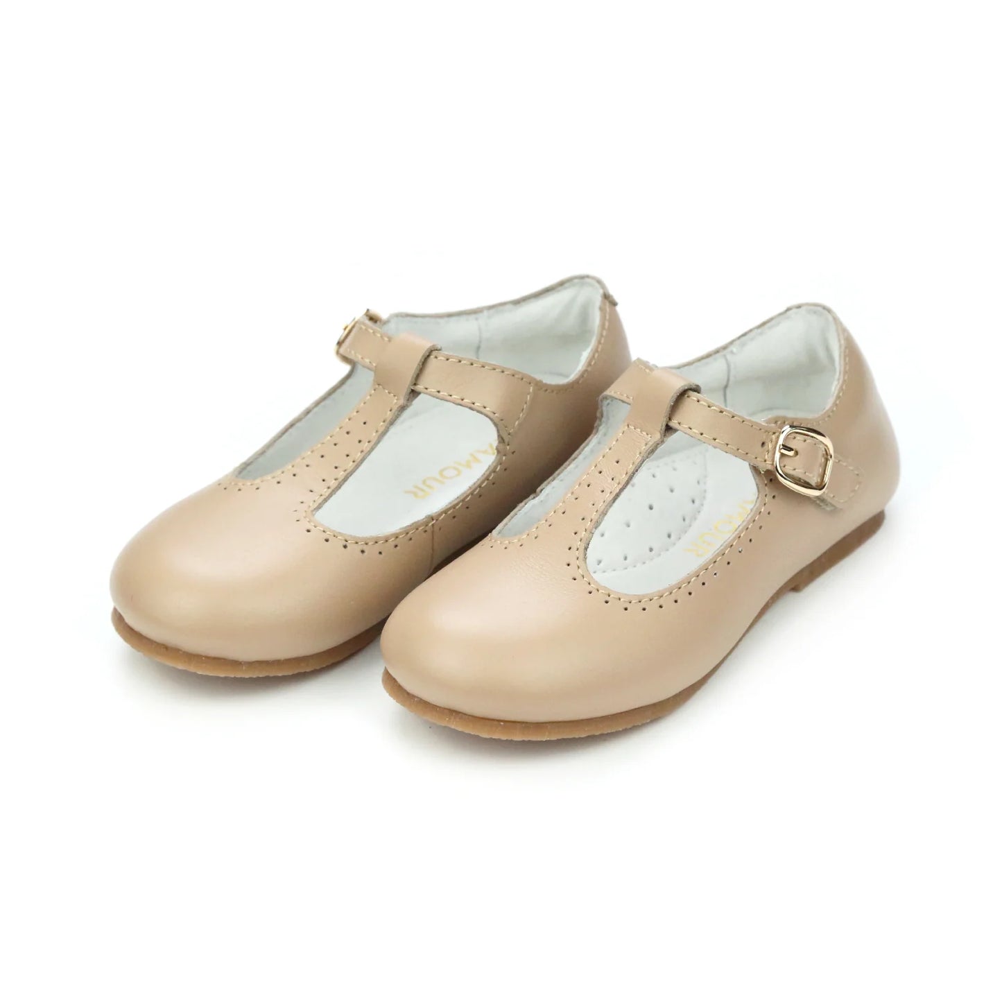 Lamour Eleanor T-Strap Flat Latte