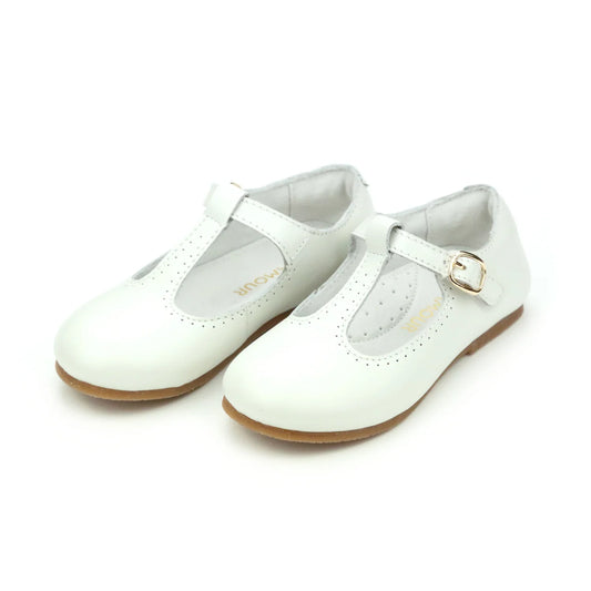 Lamour Eleanor T-Strap Flat Pearl