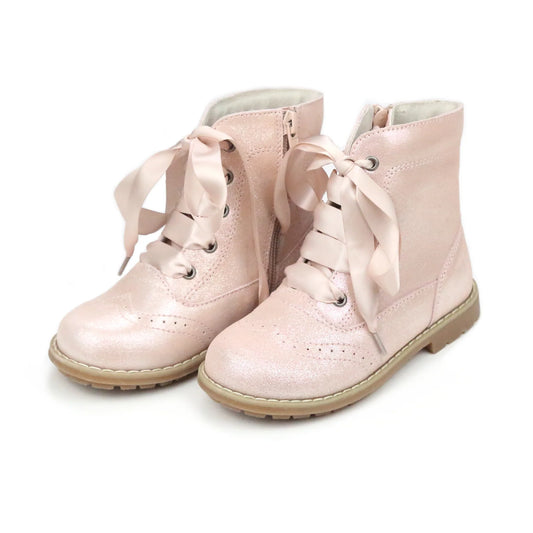 Lamour Stellina Blush Pink Lace Boot