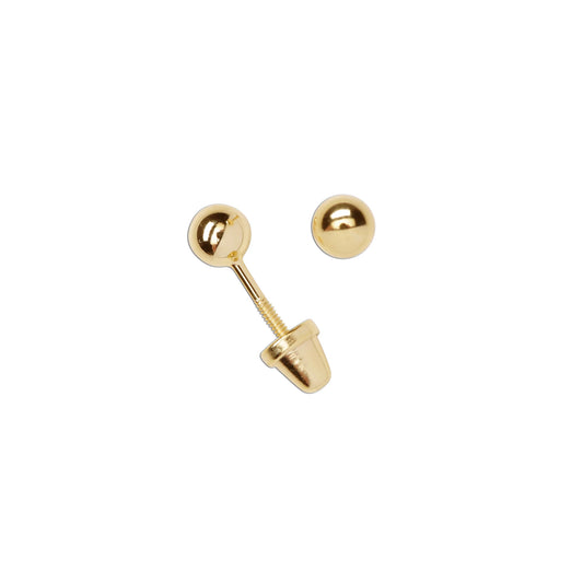 Cherished Moments Sterling Silver Gold Ball Earring