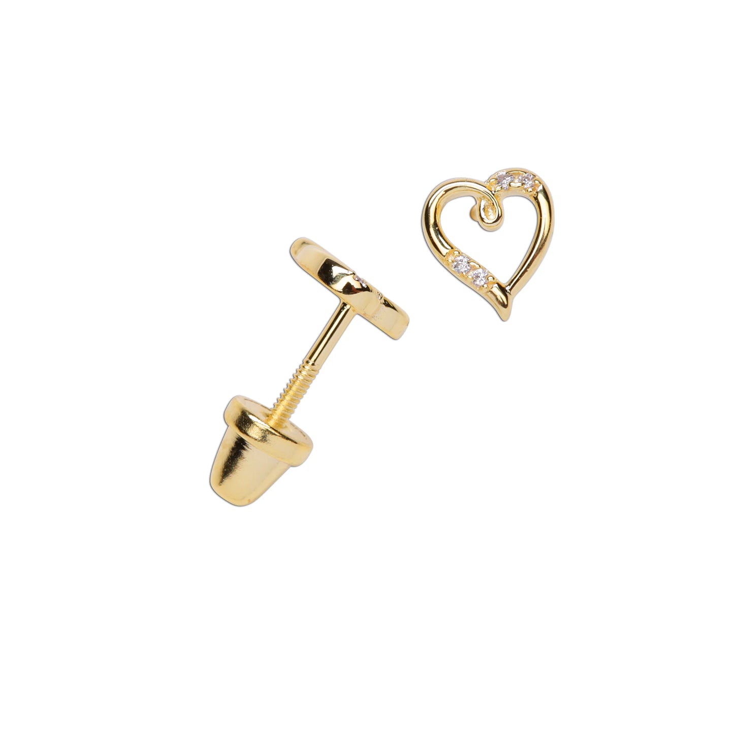 Cherished Moments Gold Plated Heart Earrings