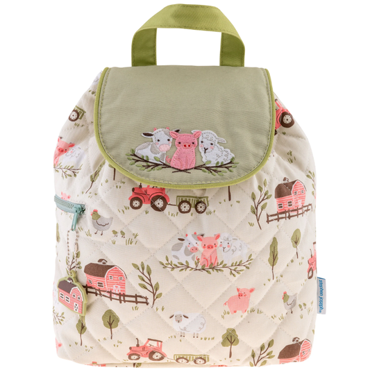 Stephen Joseph Quilted Backpack Farm Print