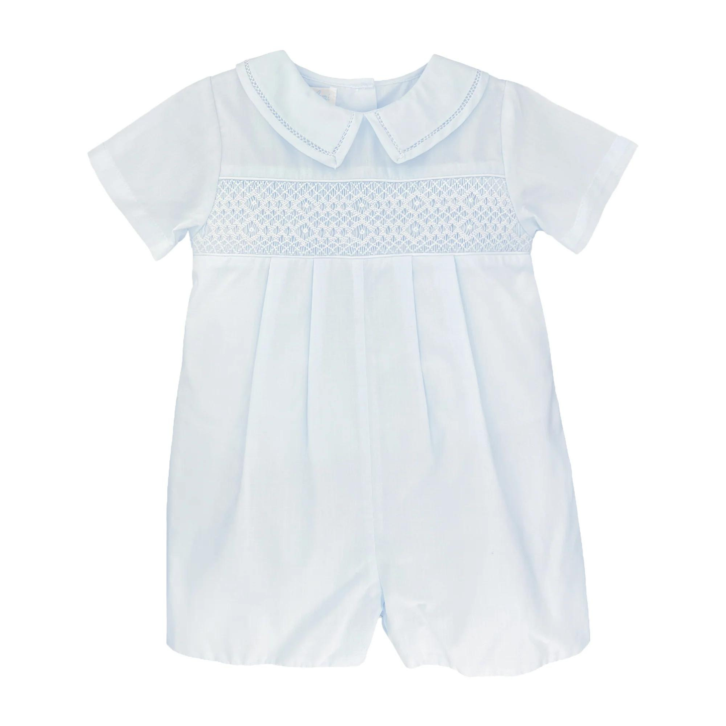 Petit Ami Blue Diamond Smocked Shortall