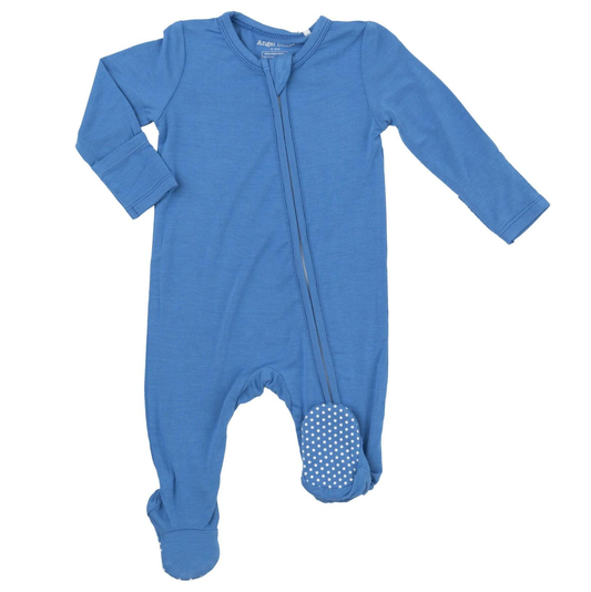 Angel Dear Regatta Blue Zipper Footie