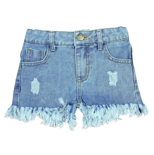 ML Kids Shaggy Hem Denim Shorts