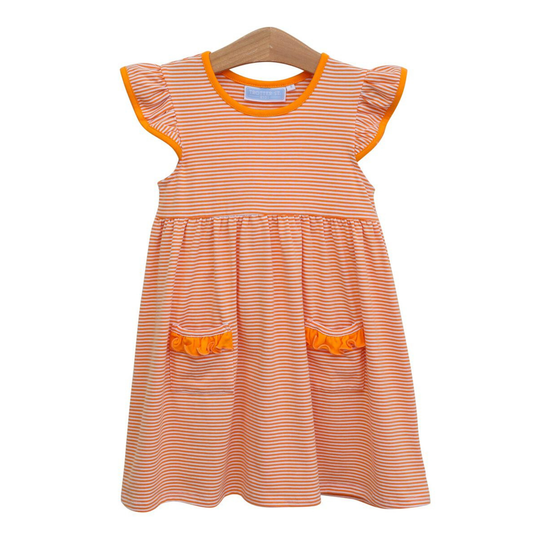 Trotter St. Orange Stripe Lucy Dress