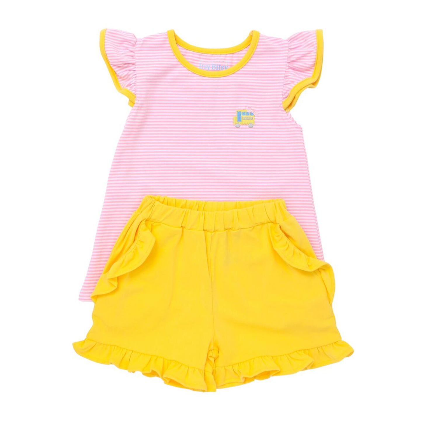 Itsy Bitsy School Bus Ruffle Short Set