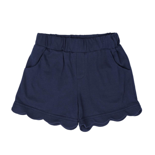 Trotter St. Navy Scalloped Shorts